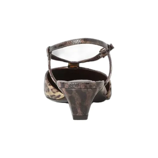 40Mm Animal-Print Slingback Pumps