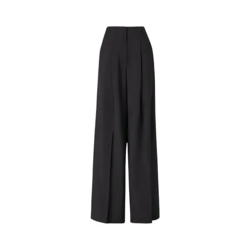 Pleated Wide-Leg Trousers