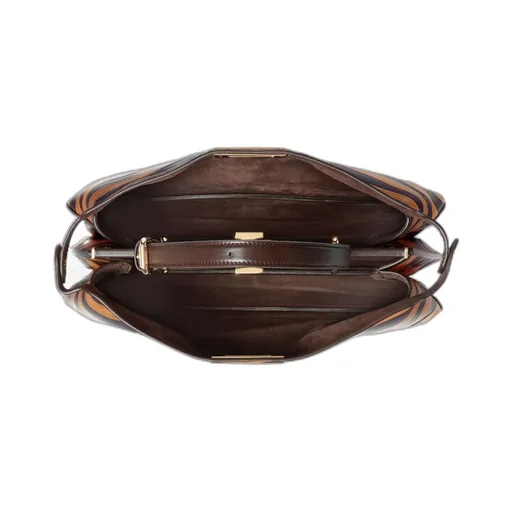 Peekaboo Soft Large Two-Tone Inlaid Hagfish Leather Bag