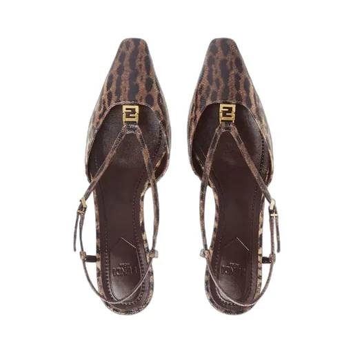 40Mm Animal-Print Slingback Pumps