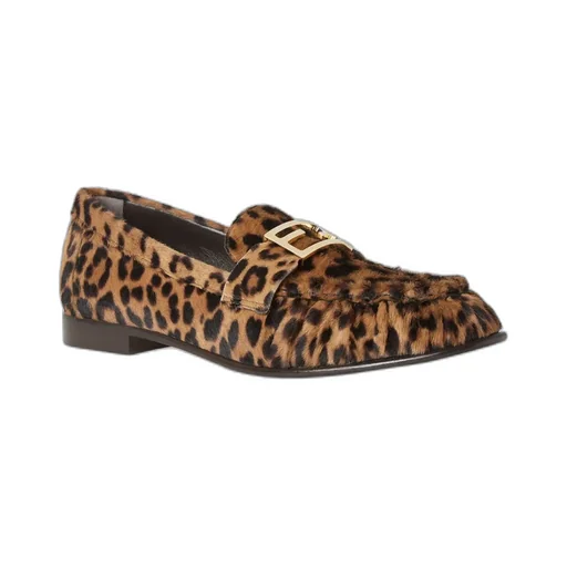 Baguette Leopard Printed Loafers