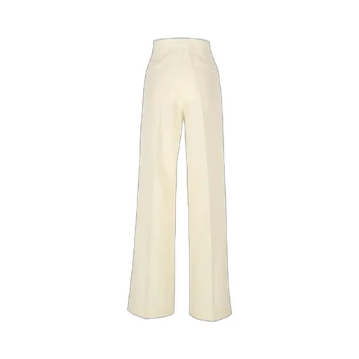 Straight-Leg Pleated Detail Trousers
