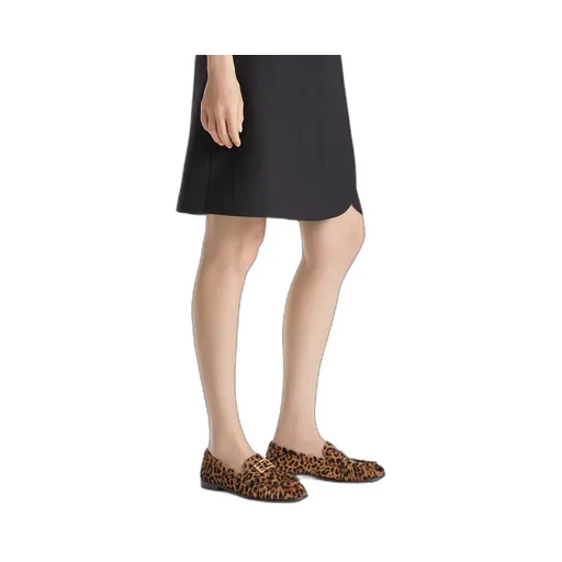 Baguette Leopard Printed Loafers