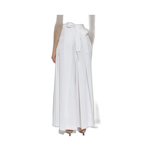 Pleated Tied-Waist Trousers