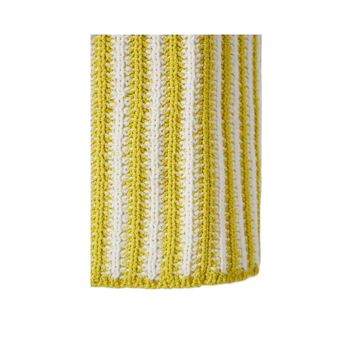 Striped Knitted Drawstring Midi Skirt