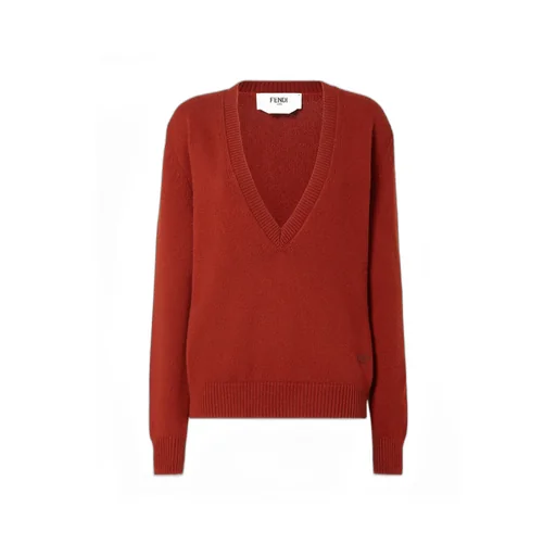 V-Neck Elastic Waistband Knitted Jumper