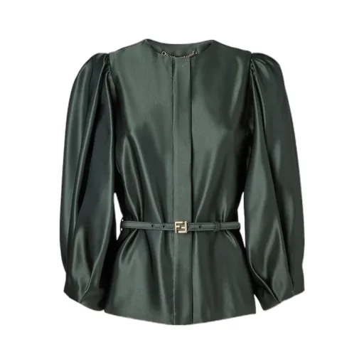 Duchess Belted Satin Jacket