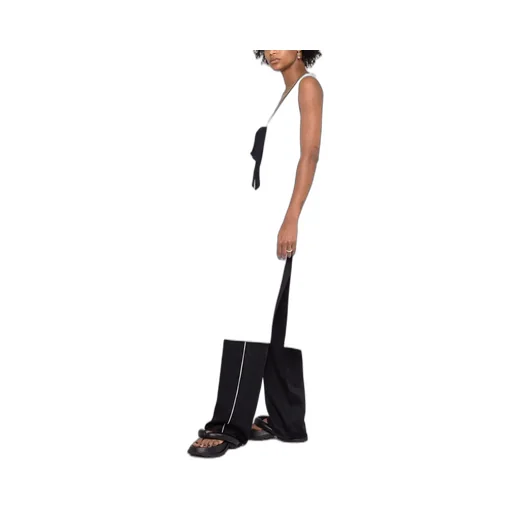Bow-Detailed V-Neck Sleeveless Long Top