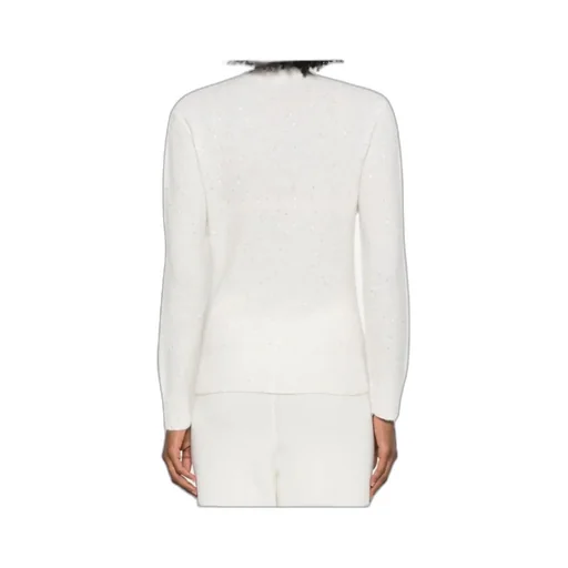Sequin Embellished V-Neck Jumper