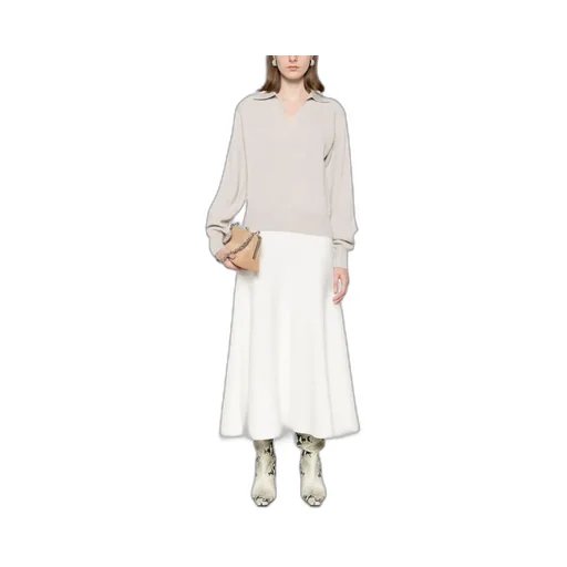V-Neck Knitted Polo Jumper