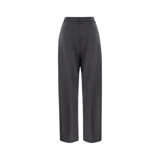 Straight-Leg Striped Trousers