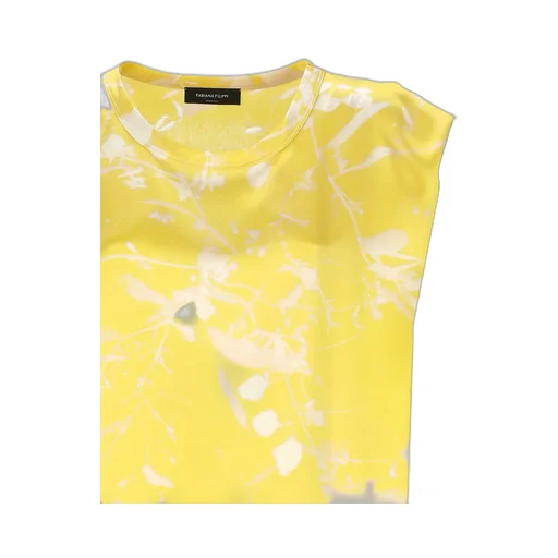 Graphic Printed Sleeveless Satin Top