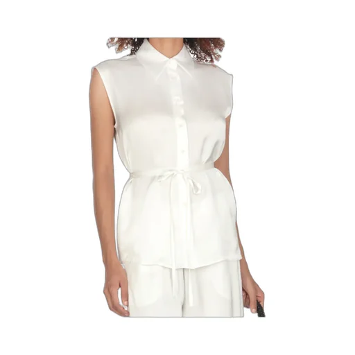 Tied Waist Sleeveless Shirt