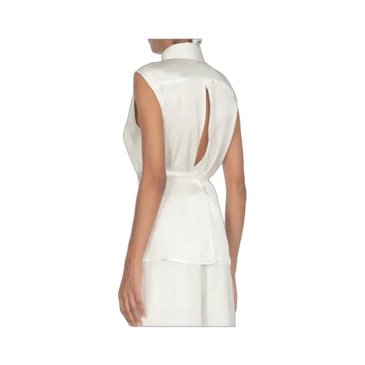 Tied Waist Sleeveless Shirt