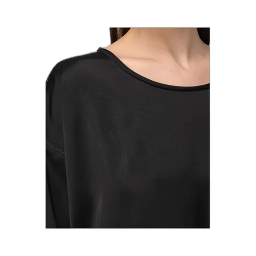 Crewneck Satin Blouse
