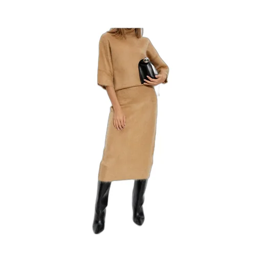 Roll-Neck Half-Length Sleeve Jumper