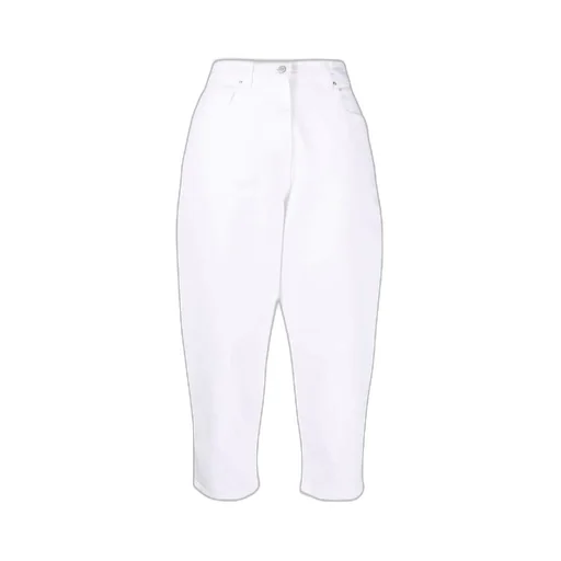 Straight-Leg Cropped Trousers