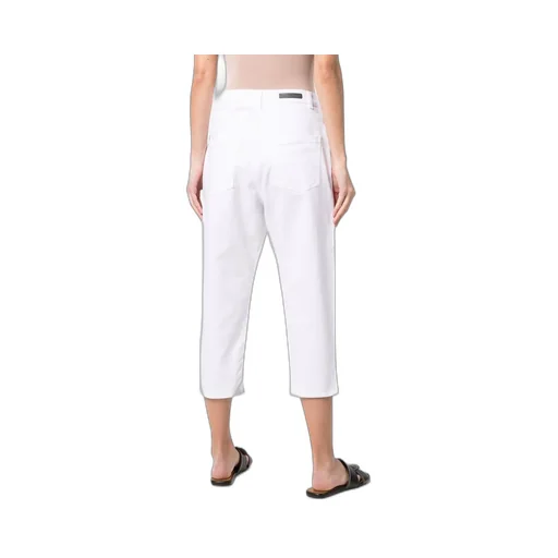 Straight-Leg Cropped Trousers