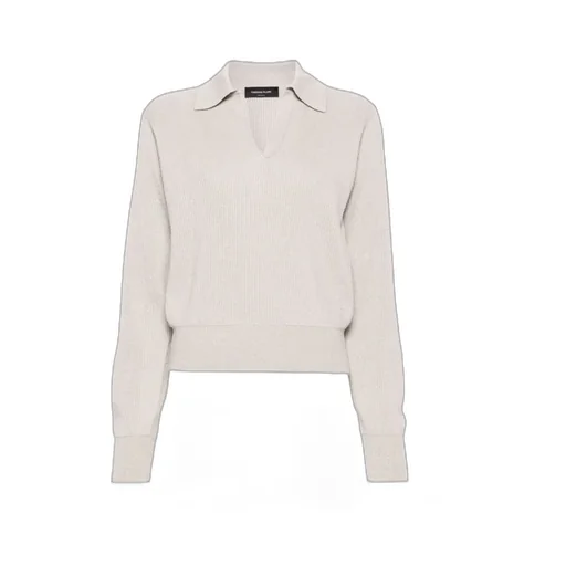 V-Neck Knitted Polo Jumper