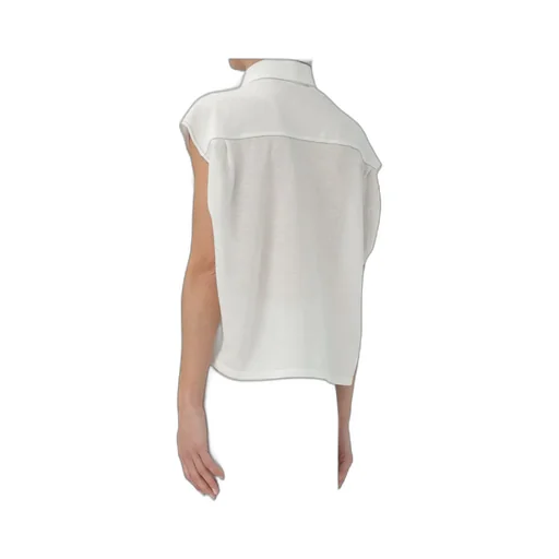 Sleeveless Lapel Shirt