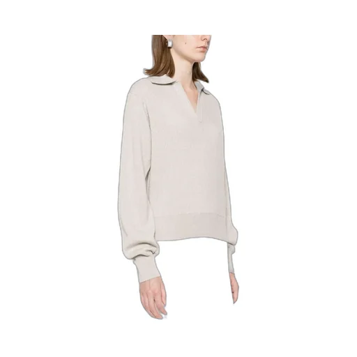 V-Neck Knitted Polo Jumper