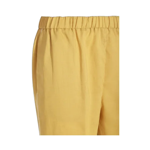 Elasticated-Waistband Tapered-Leg Trousers