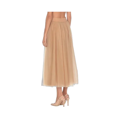 Layered Tulle Midi Skirt
