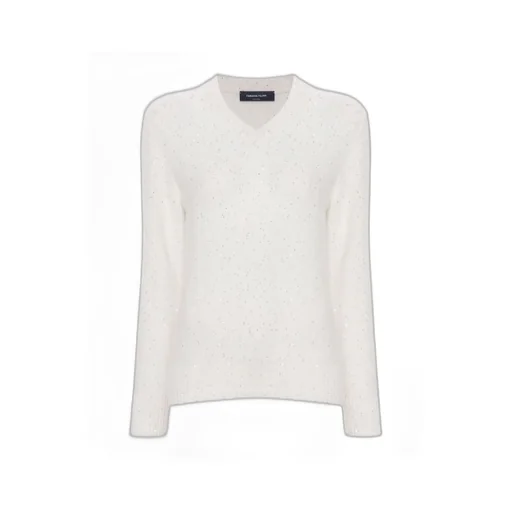 Sequin Embellished V-Neck Jumper