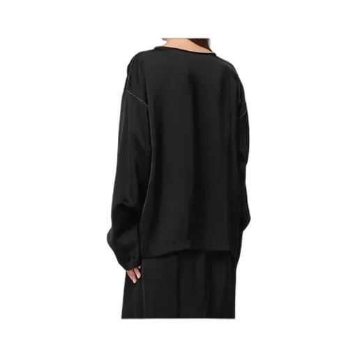 Crewneck Satin Blouse