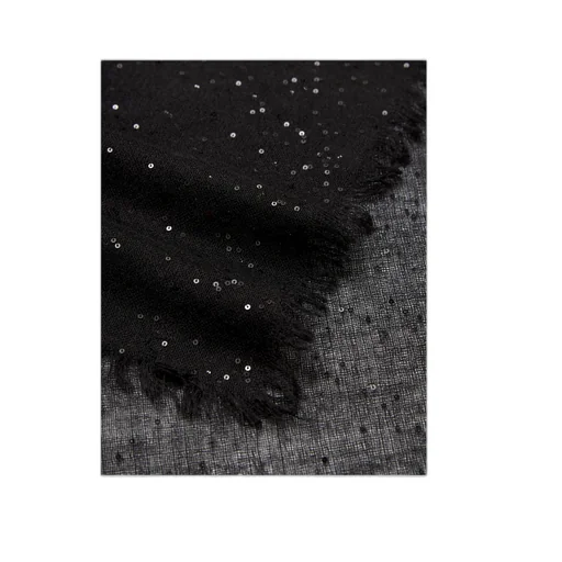 Sequins, Pure Wool Blended Scarf