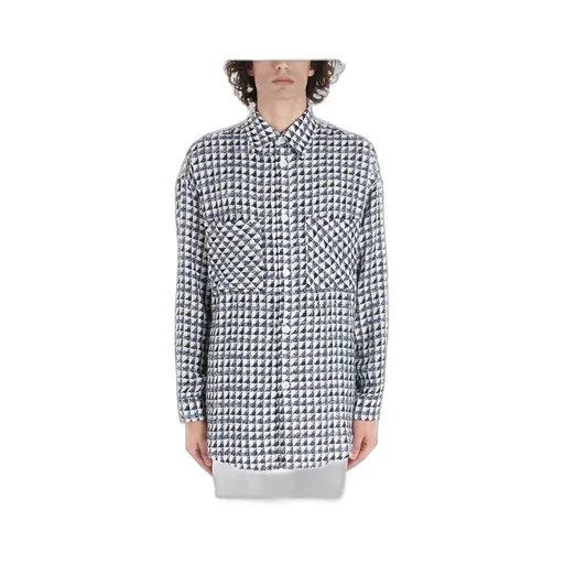 Geometric Print Oversized Shirt