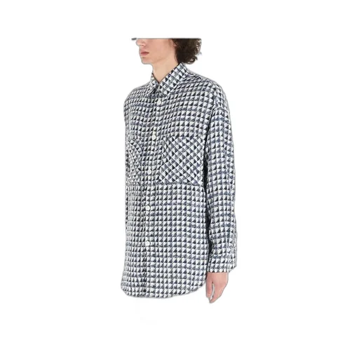 Geometric Print Oversized Shirt