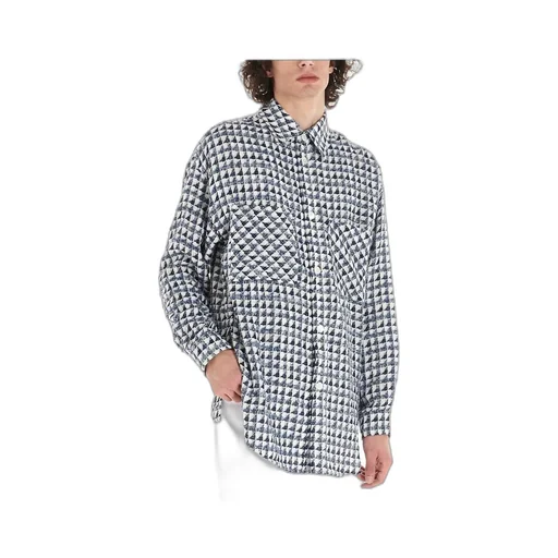Geometric Print Oversized Shirt