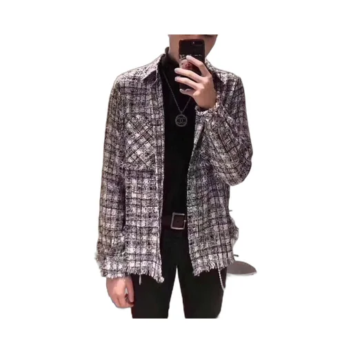 Plaid Tweed Casual Jacket