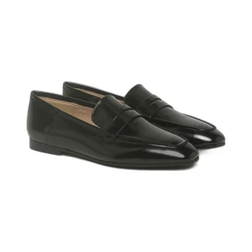 Logo Round-Head Loafers
