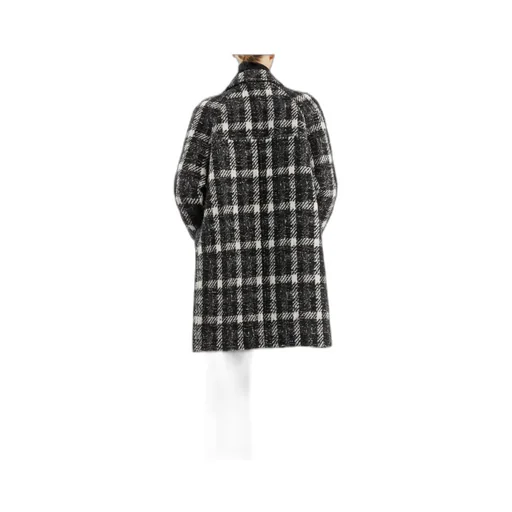 Plaid Double-Breasted Coat