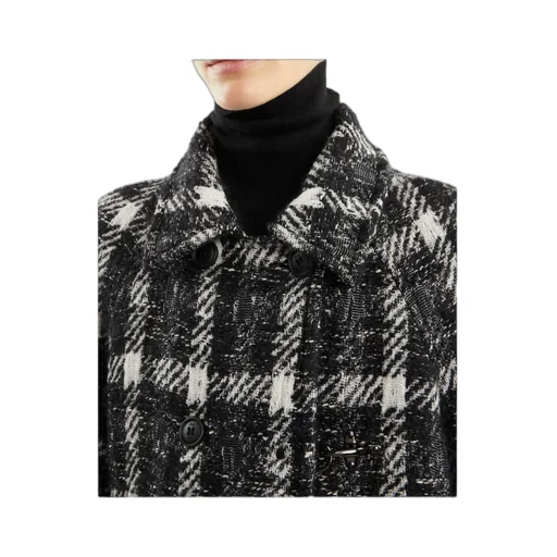 Plaid Double-Breasted Coat