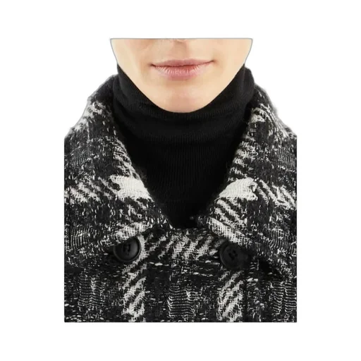 Plaid Double-Breasted Coat