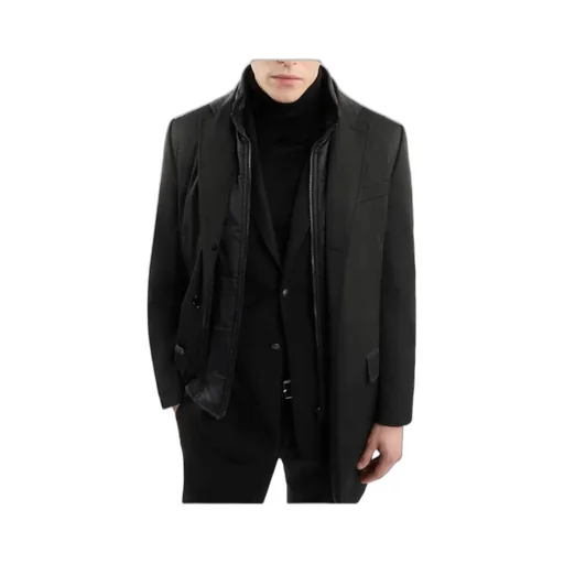 Padded Peak Lapel Coat