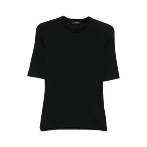 Embellished-Neckline T-Shirt