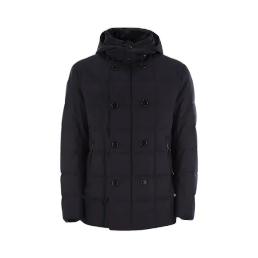 Double-Breasted Hooded Coat