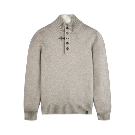 Button Mock Neck Sweater