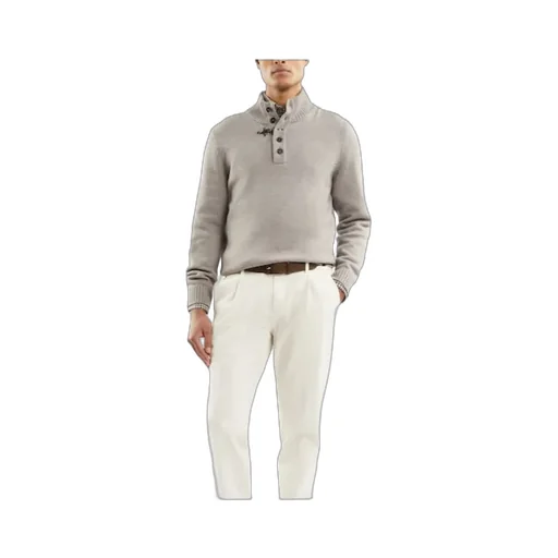 Button Mock Neck Sweater