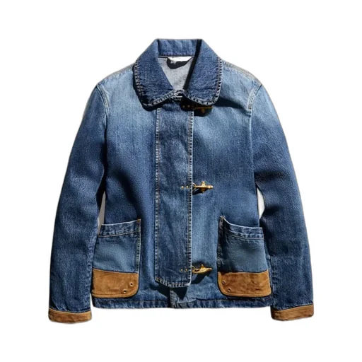 Hook-Closure Denim Jacket