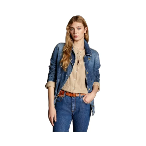 Hook-Closure Denim Jacket