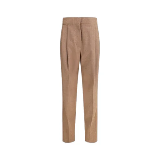 Pleated Check Trousers