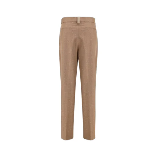 Pleated Check Trousers