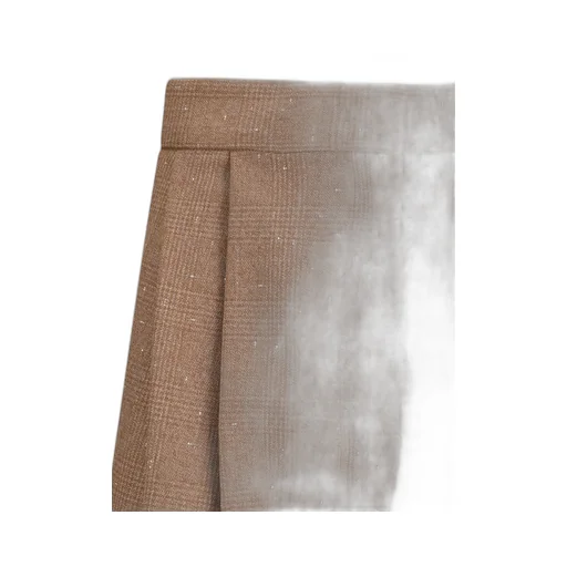 Pleated Check Trousers