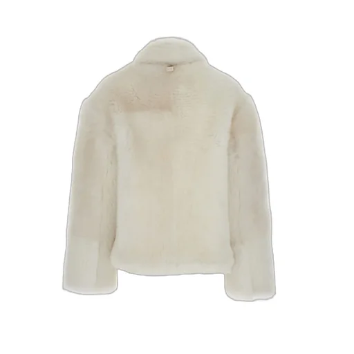 Brushed Shearling Coat