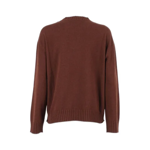 Ribbed-Hem Crew-Neck Sweater